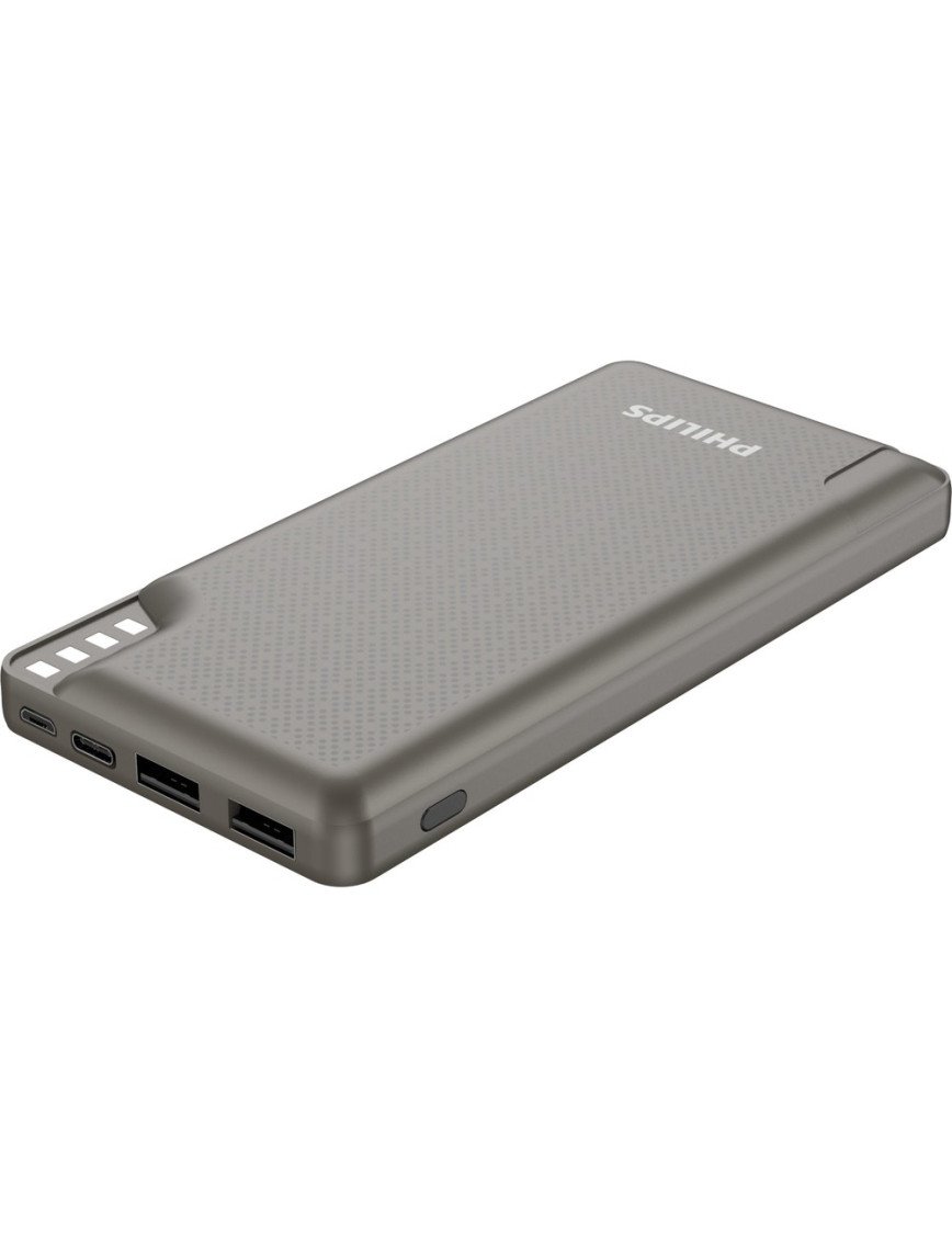 Philips DLP2010NV/62 10.000 Mah 2 x 2.4A USB Çıkış Micro USB + Type C Giriş Powerbank Gümüş Philips DLP2010NV/62 10.000 Mah 2 x 2.4A USB Çıkış Micro USB + Type C Giriş Powerbank Gümüş