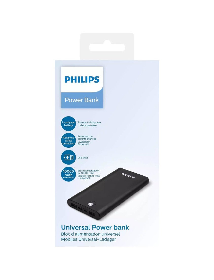 Philips DLP1013M/00 10.000 Mah Metal Powerbank Philips DLP1013M/00 10.000 Mah Metal Powerbank