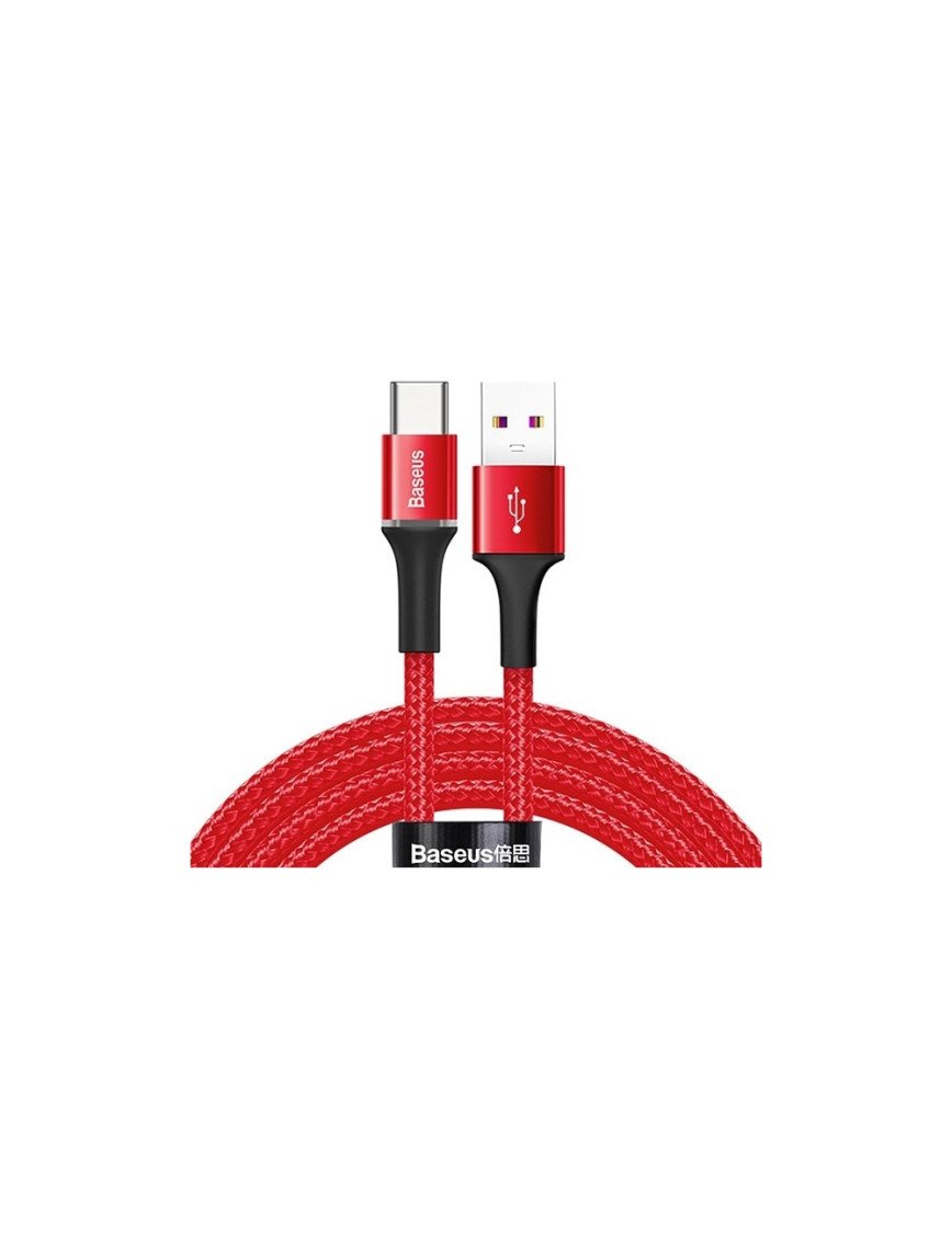 Baseus CATGH-H09 Halo Type-C 40W Flash Şarj USB Şarj Kablosu 2 mt Kırmızı Baseus CATGH-H09 Halo Type-C 40W Flash Şarj USB Şarj Kablosu 2 mt Kırmızı