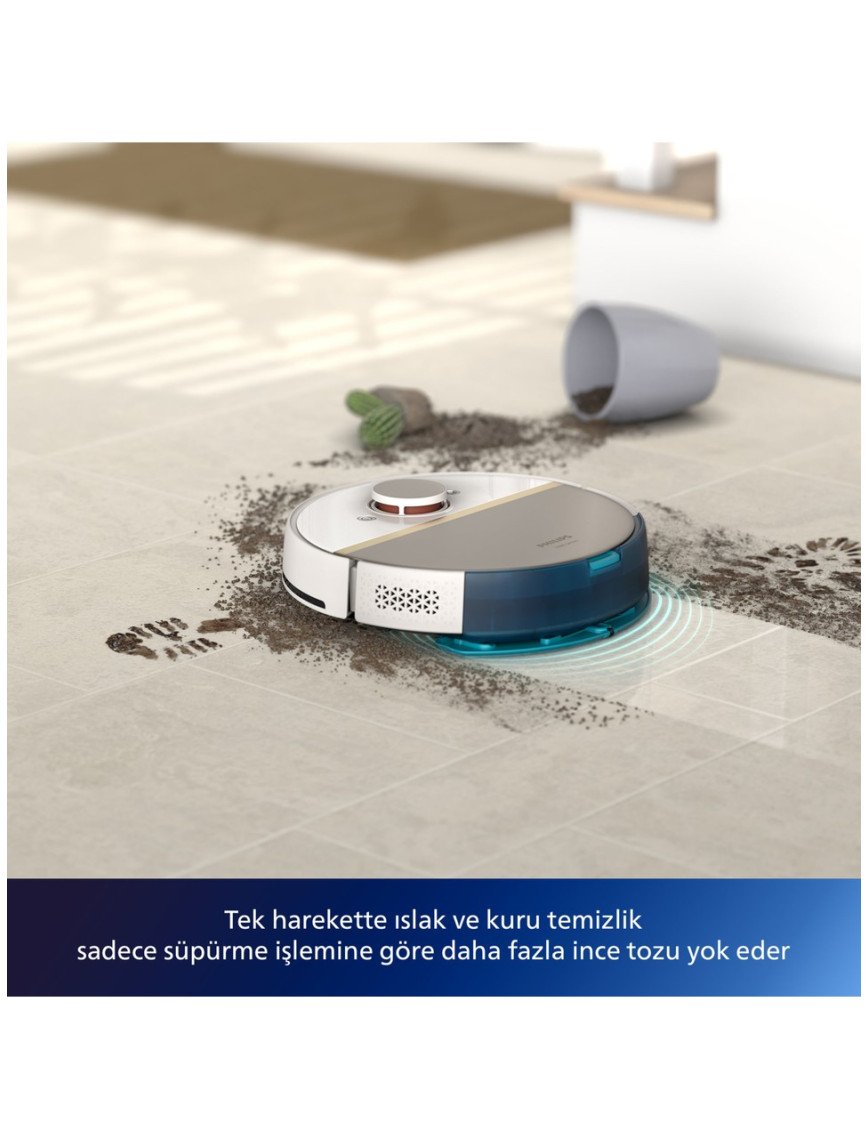 Philips XU7000/02 7000 Serisi HomeRun Aqua Islak Kuru Robot Süpürge, Sarj İstasyonlu, İpek Beyaz ve Altın Sarısı, Philips XU7000/02 7000 Serisi HomeRun Aqua Islak Kuru Robot Süpürge, Sarj İstasyonlu, İpek Beyaz ve Altın Sarısı,