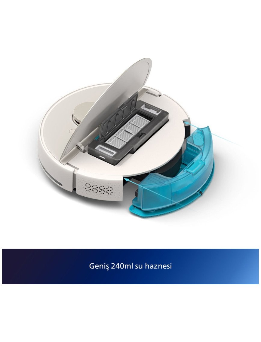 Philips XU7000/02 7000 Serisi HomeRun Aqua Islak Kuru Robot Süpürge, Sarj İstasyonlu, İpek Beyaz ve Altın Sarısı, Philips XU7000/02 7000 Serisi HomeRun Aqua Islak Kuru Robot Süpürge, Sarj İstasyonlu, İpek Beyaz ve Altın Sarısı,