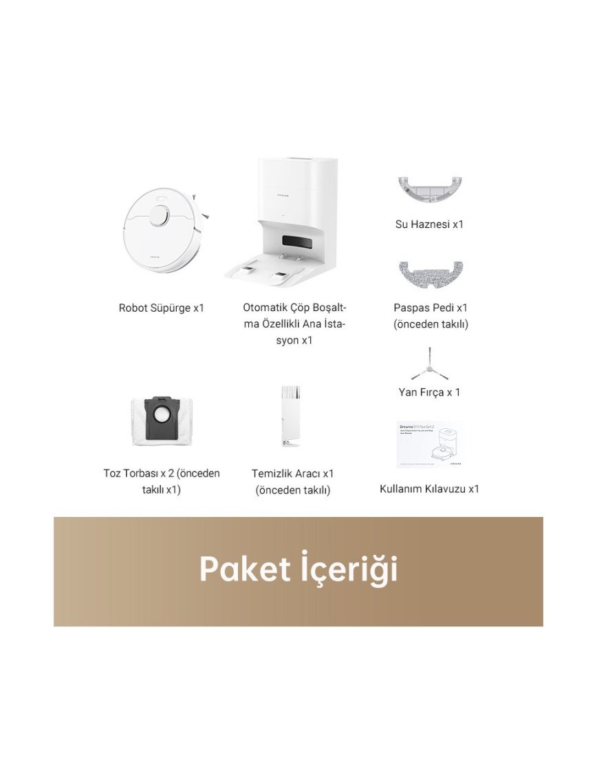 Dreame D10 Plus Gen 2 Robot Süpürge Beyaz, 6,000PA Emiş Gücü Dreame D10 Plus Gen 2 Robot Süpürge Beyaz, 6,000PA Emiş Gücü