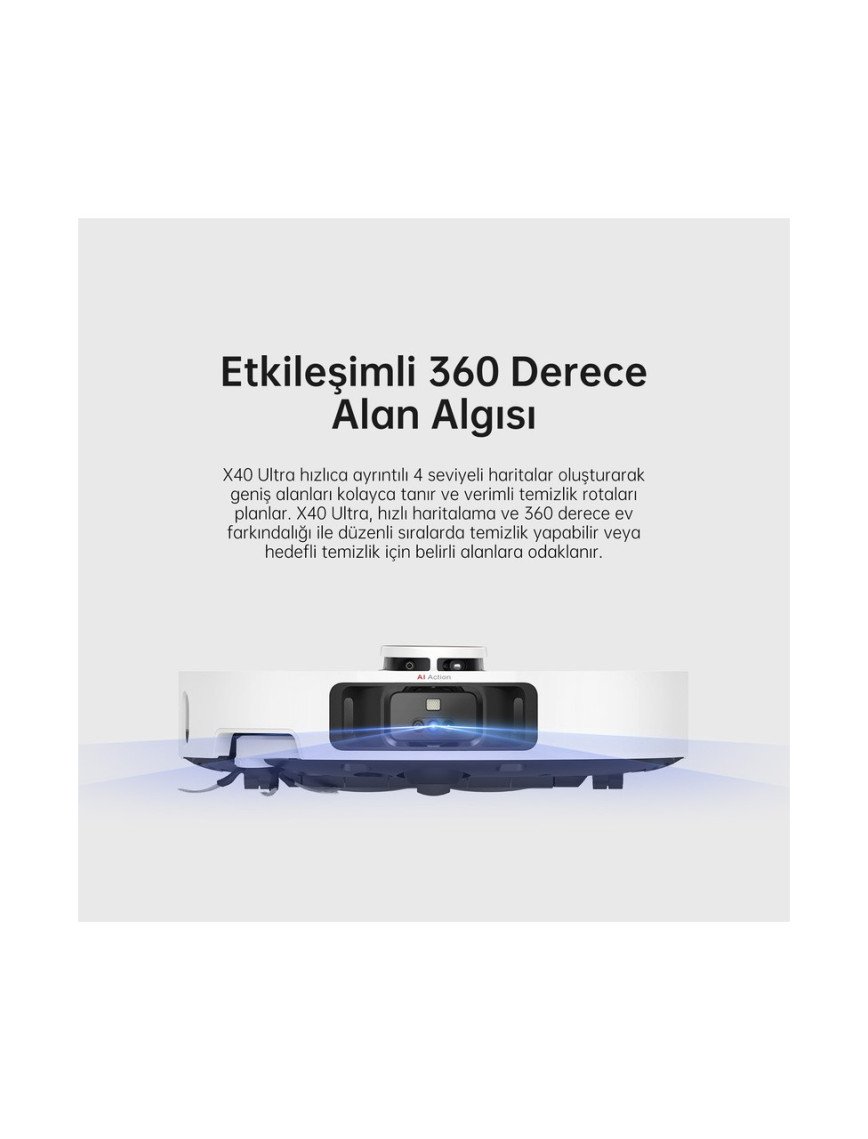 Dreame X40 Ultra Robot Süpürge Beyaz, 12.000PA Emiş Gücü Dreame X40 Ultra Robot Süpürge Beyaz, 12.000PA Emiş Gücü