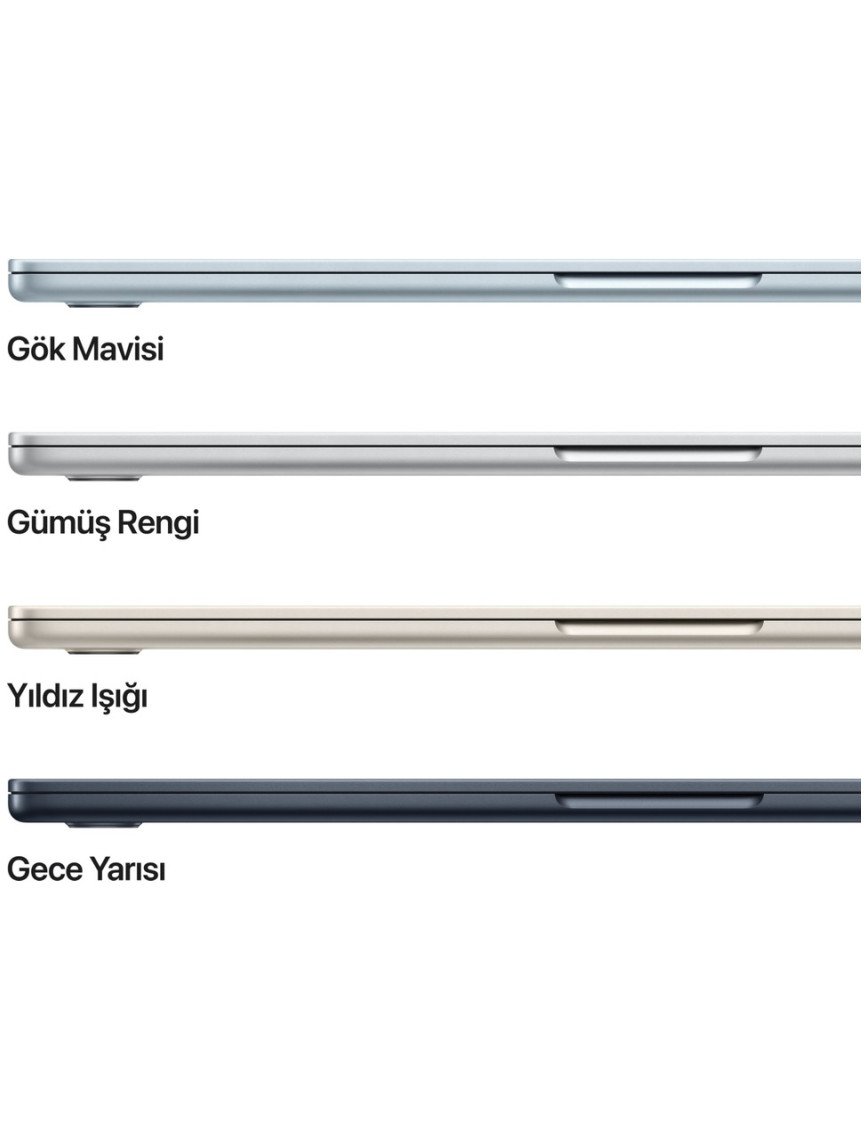 Apple MacBook Air M4 16GB 256GB SSD macOS 15" Taşınabilir Bilgisayar Gece Yarısı MW1L3TU/A Apple MacBook Air M4 16GB 256GB SSD macOS 15" Taşınabilir Bilgisayar Gece Yarısı MW1L3TU/A