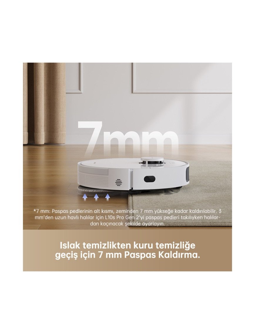 Dreame L10s Pro Gen 2 Robot Süpürge Beyaz, 7.000PA Emiş Gücü Dreame L10s Pro Gen 2 Robot Süpürge Beyaz, 7.000PA Emiş Gücü