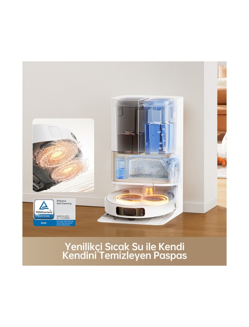 Dreame L10s Pro Ultra Heat Robot Süpürge Beyaz, 7.000PA Emiş Gücü, Dreame L10s Pro Ultra Heat Robot Süpürge Beyaz, 7.000PA Emiş Gücü,
