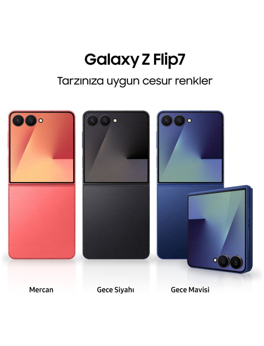 Samsung Galaxy Z Flip7 512 GB 12 GB Ram (Samsung Türkiye Garantili) Mercan Samsung Galaxy Z Flip7 512 GB 12 GB Ram (Samsung Türkiye Garantili) Mercan