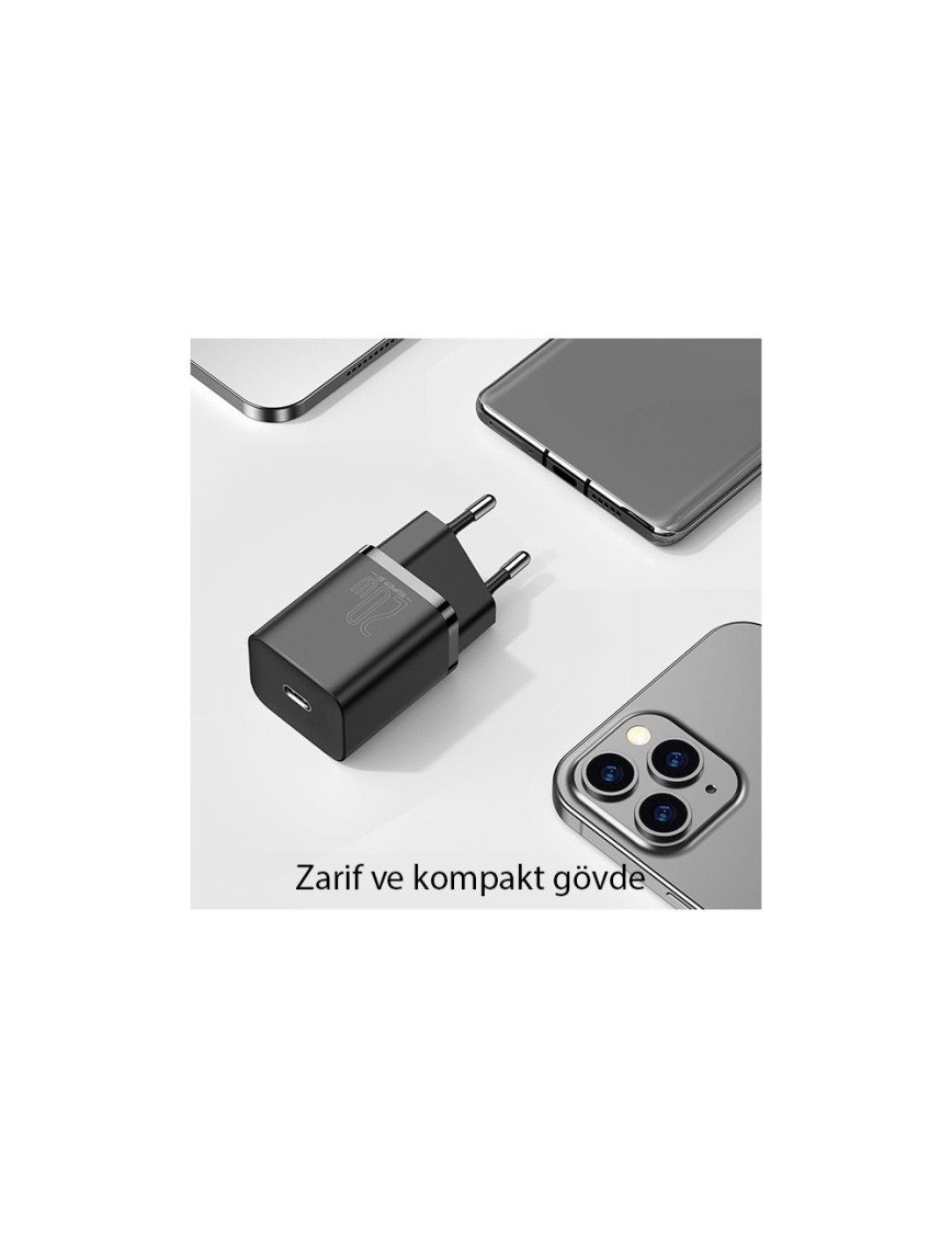 Baseus Super Si 1c 20W Hızlı Şarj Adaptörü + Type-C To Lightning iPhone Uyumlu 1m Şarj Kablosu TZCCSUP-B01 Baseus Super Si 1c 20W Hızlı Şarj Adaptörü + Type-C To Lightning iPhone Uyumlu 1m Şarj Kablosu TZCCSUP-B01